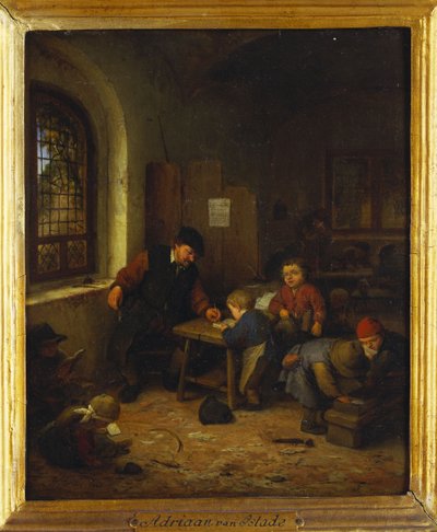 Interiör av en skolsal, 1666 av Adriaen Jansz. van Ostade