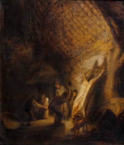 Slakt av grisar ... av Adriaen Jansz. van Ostade