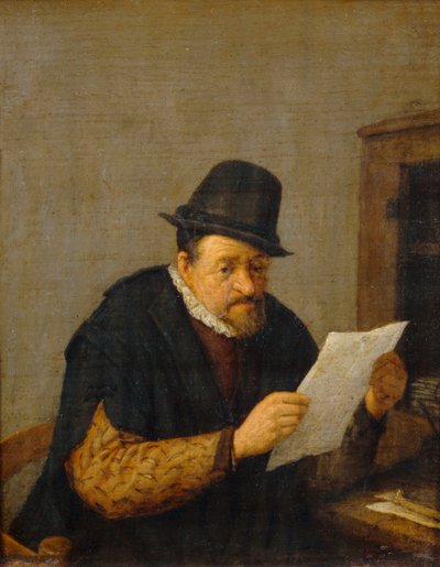 Läser... av Adriaen Jansz. van Ostade