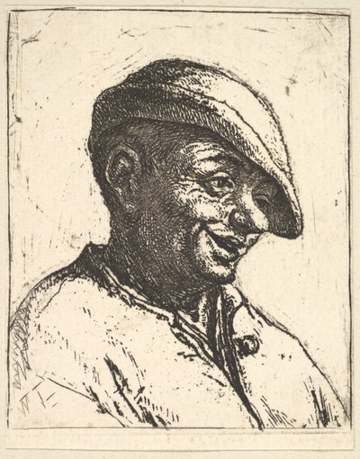 Skrattande bonde, 1610-85. av Adriaen Jansz. van Ostade