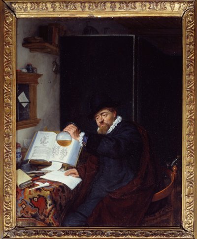 Medicin: "" Analysen av urin"" Målning av Adriaen van Ostade (1610-1685) 1666 Sön. 0,28x0,22 m Paris, Musee du PetiPalais av Adriaen Jansz. van Ostade