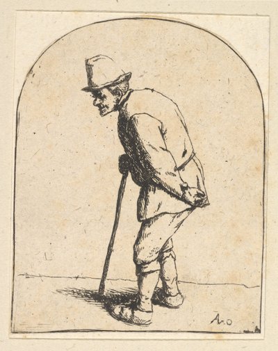 Bonde med käpp, 1610-85. av Adriaen Jansz. van Ostade