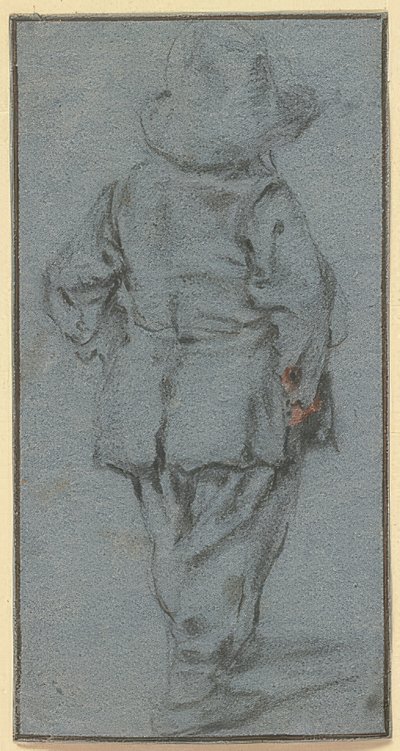 Stående pojke bakifrån av Adriaen Jansz. van Ostade