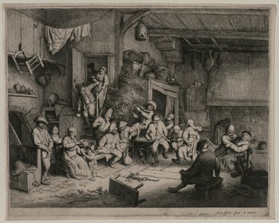 Dansen i värdshuset, 1652. av Adriaen Jansz. van Ostade