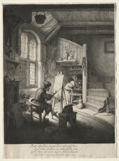 Målarstudion. av Adriaen Jansz. van Ostade