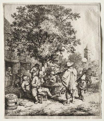 Spelmannen och snurren. av Adriaen Jansz. van Ostade