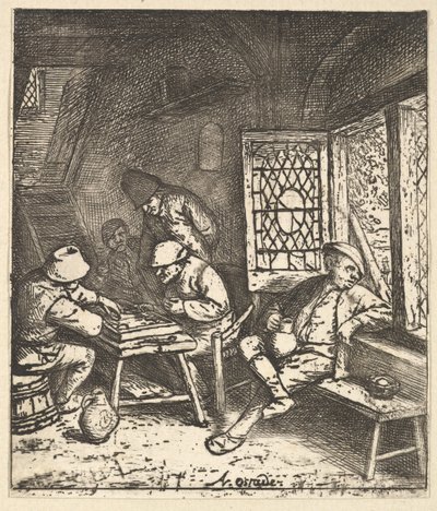 Tric Trac-spelare, 1610-85. av Adriaen Jansz. van Ostade