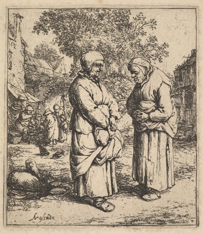 Två skvaller, 1610-85. av Adriaen Jansz. van Ostade