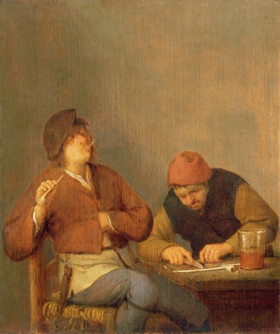 Två rökare i en interiör, 1643 av Adriaen Jansz. van Ostade