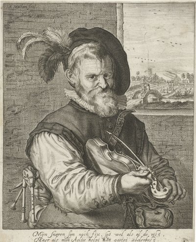 Gammal spelman av Adriaen Matham