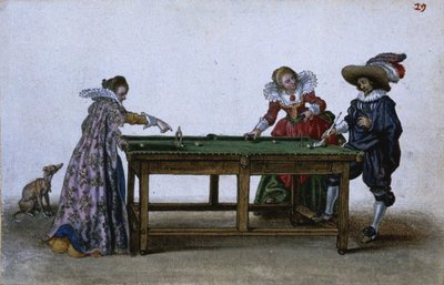 Game of Billiard, ca 1620-1625 av Adriaen Pietersz van de Venne