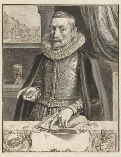 Porträtt av Jacob Cats av Adriaen Pietersz van de Venne