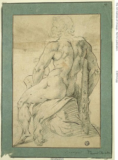 Sittande Hercules av Adriaen de Vries