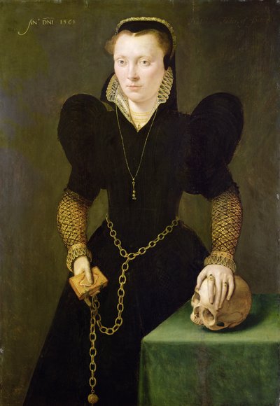 Katheryn av Berain (1535-91) 1568 (olja på pannå) av Adriaen van Cronenburgh
