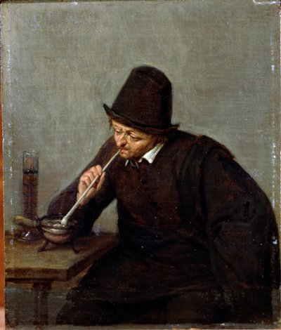 En man som röker av Adriaen van Ostade