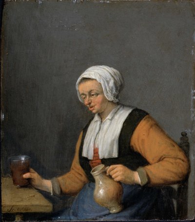 En kvinna med en ölkanna av Adriaen van Ostade