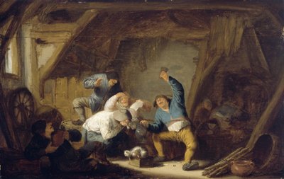 Boors dricker och sjunger av Adriaen van Ostade