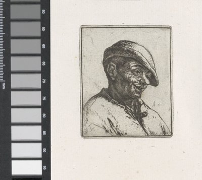 Byst av en leende bonde av Adriaen van Ostade