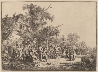 Dansa under spaljén av Adriaen van Ostade