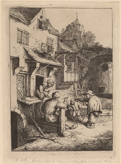 Puckelryggig spelman av Adriaen van Ostade
