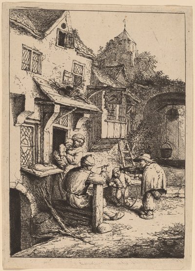 Puckelryggig spelman av Adriaen van Ostade