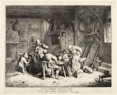 Livsnjutaren i sällskap (Frukosten) av Adriaen van Ostade