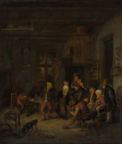 Ett roligt bondesällskap av Adriaen van Ostade