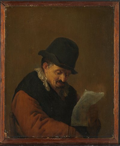 Man som läser av Adriaen van Ostade