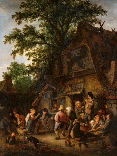 Bondedans vid en krog av Adriaen van Ostade