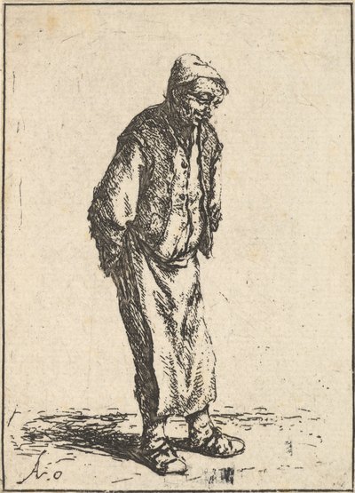 Bonde med händerna bakom ryggen, 1610-85. av Adriaen van Ostade