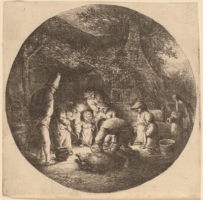 Grisslaktare av Adriaen van Ostade