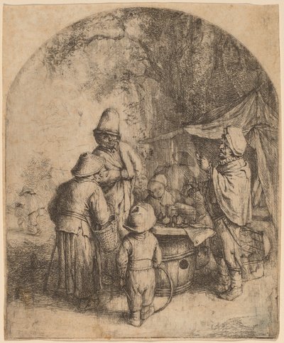 Quacksalver av Adriaen van Ostade