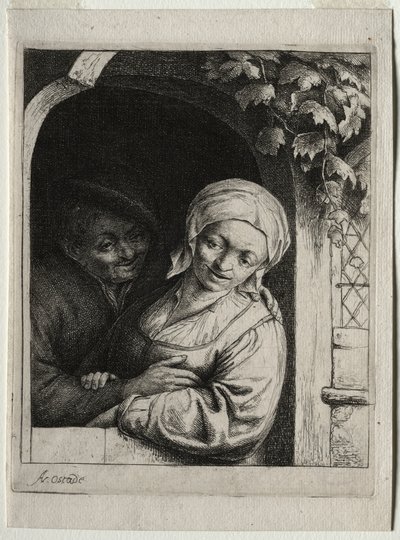 Rural Tenderness (Village Romance) av Adriaen van Ostade