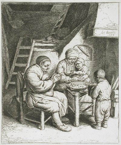 Bordsbön av Adriaen van Ostade
