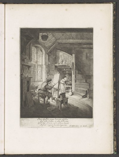 Målare i sin ateljé av Adriaen van Ostade