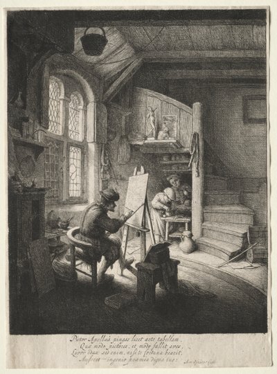 Målarens ateljé av Adriaen van Ostade