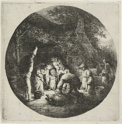 The Pigkillers av Adriaen van Ostade