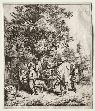 Spelmannen och snurren av Adriaen van Ostade