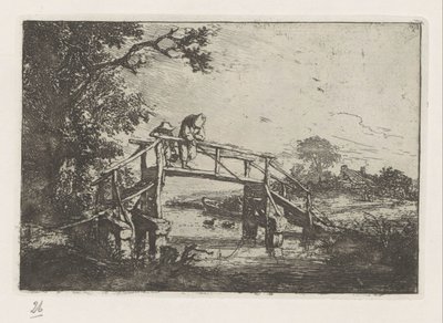 Två fiskare på en bro av Adriaen van Ostade
