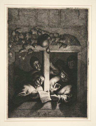 a. Skomakaren b. Sångarna av Adriaen van Ostade