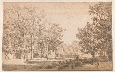Skogigt landskap av Adriaen van de Velde
