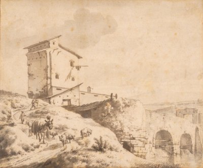 Italienskt landskap av Adriaen van de Velde