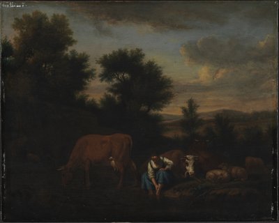 Herdinna med boskap av Adriaen van de Velde