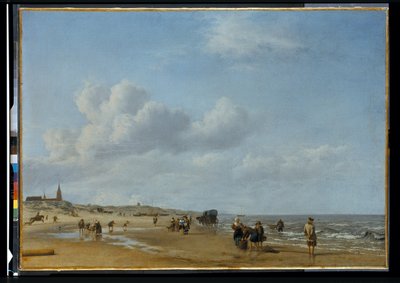 Stranden vid Scheveningen av Adriaen van de Velde