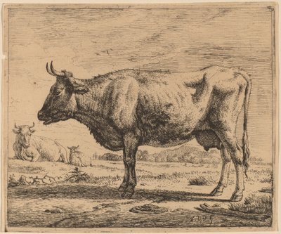 Två kor och ett får av Adriaen van de Velde