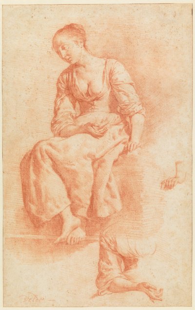 Sittande flicka av Adriaen van de Velde