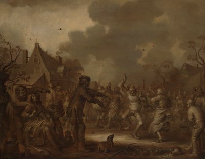 Bönder som dansar av Adriaen van de Venne