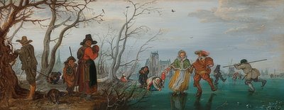 Vinter (nöje på isen). 1625 av Adriaen van de Venne