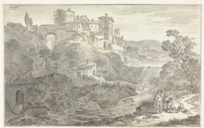 Italienskt landskap av Adriaen van der Kabel