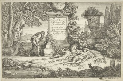 Sovande herdinnor Landscapes, serie 1 (serietitel) av Adriaen van der Kabel